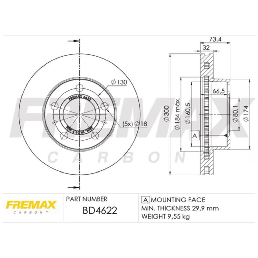 Par de Discos de Freio Ventilado Dianteiro - Fremax - BD4622