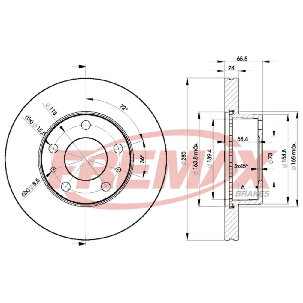 Par de Discos de Freio Ventilado Dianteiro - Fremax - BD4681