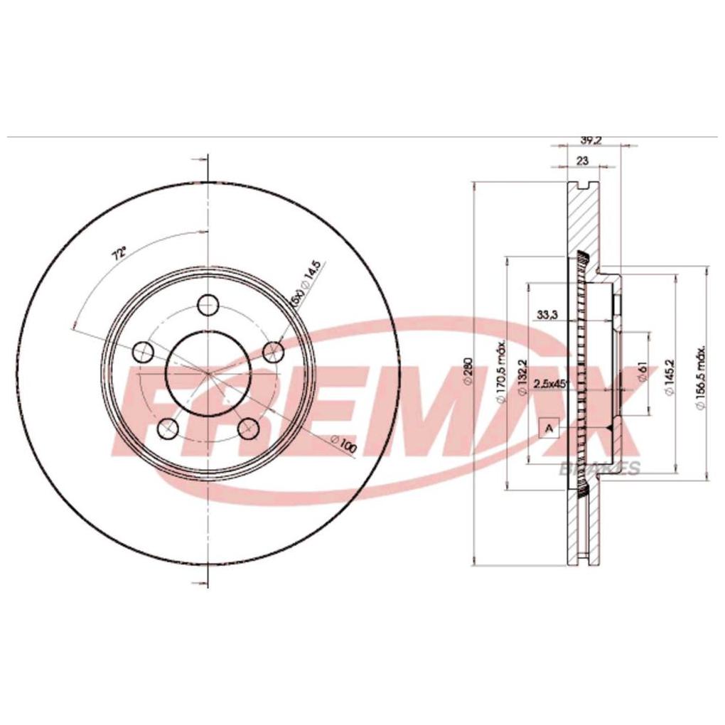 Par de Discos de Freio Ventilado Dianteiro - Fremax - BD5300