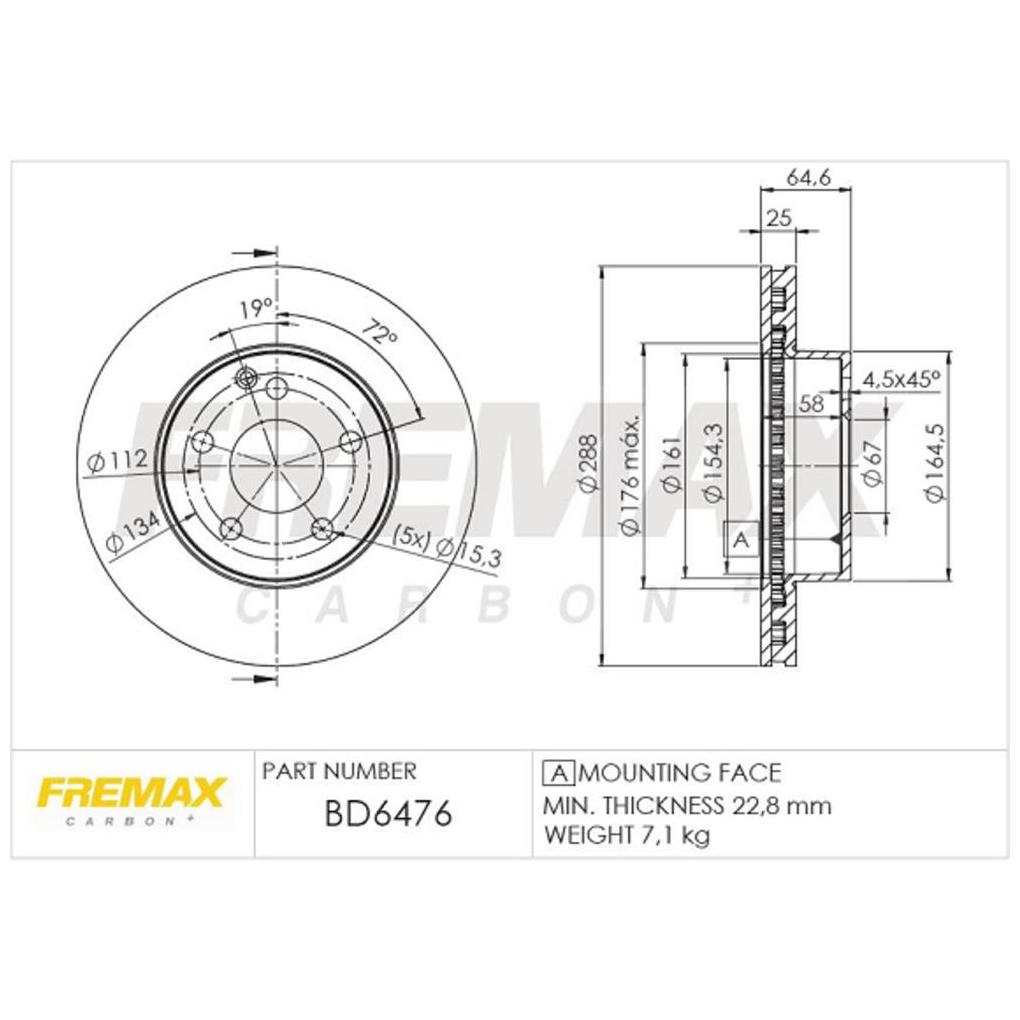 Par de Discos de Freio Ventilado Dianteiro - Fremax - BD6476