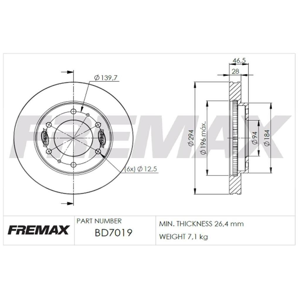 Par de Discos de Freio Ventilado Dianteiro - Fremax - BD7019