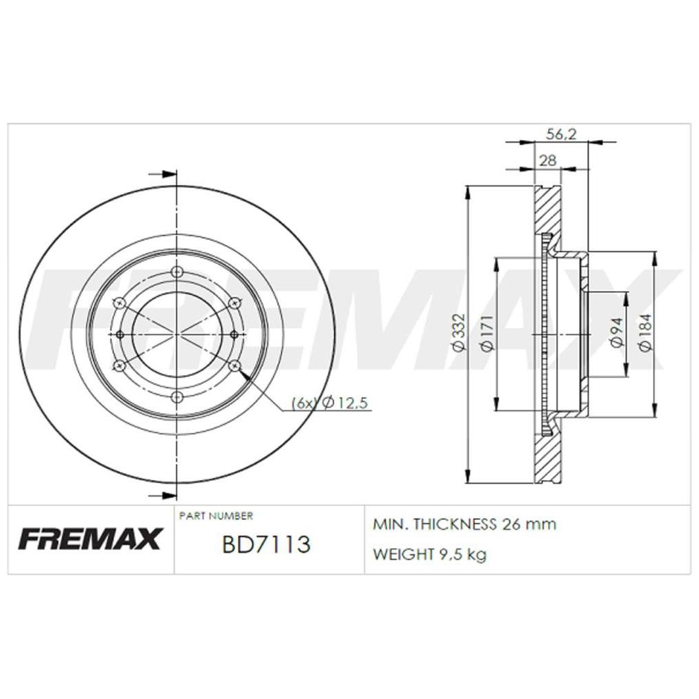 Par de Discos de Freio Ventilado Dianteiro - Fremax - BD7113