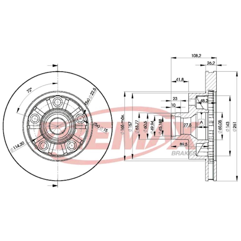 Disco de Freio Ventilado Dianteiro 1 Unidade - Fremax - BD7922