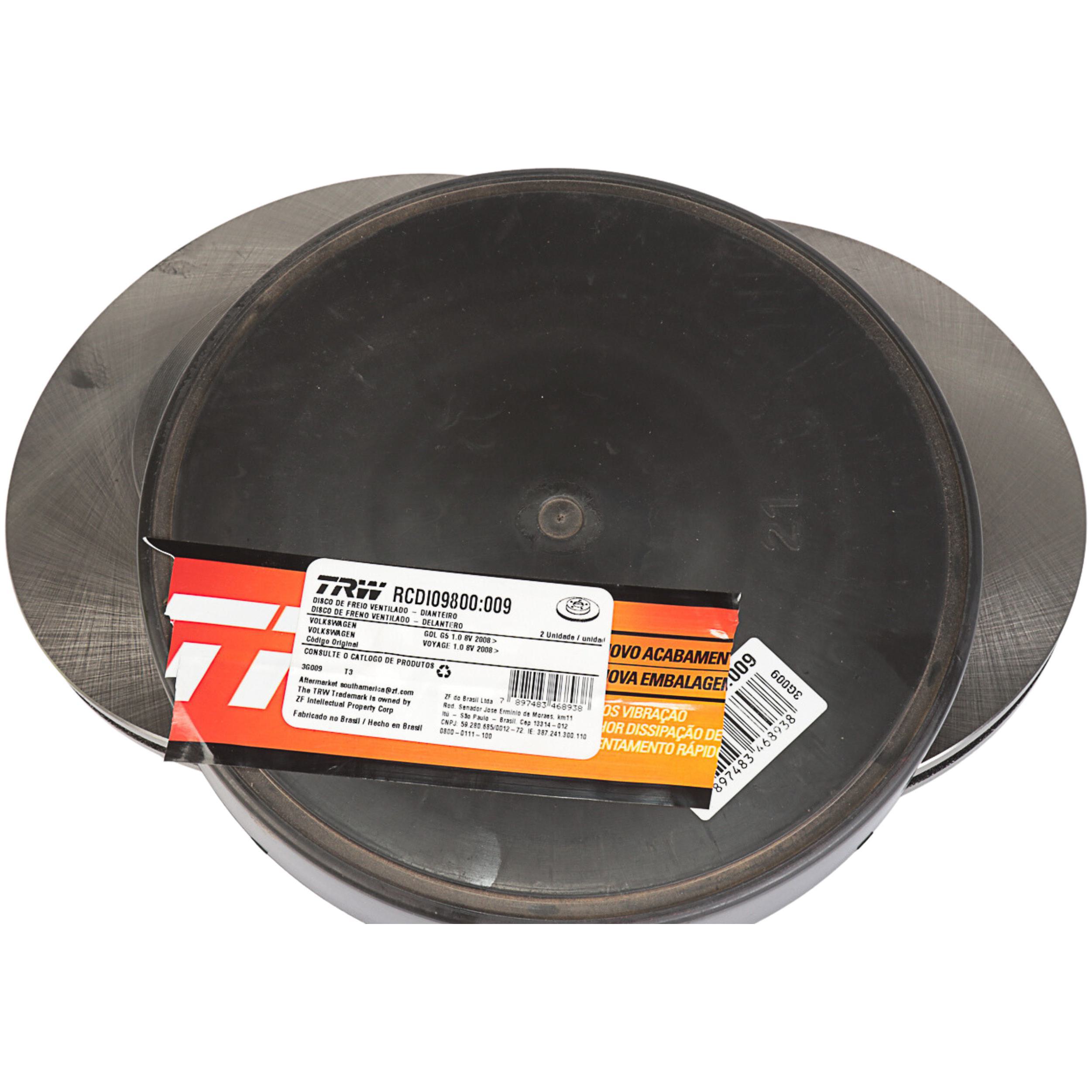 Par Disco de Freio Dianteiro para Volkswagen Gol e VOYAGE - TRW - RCDI09800