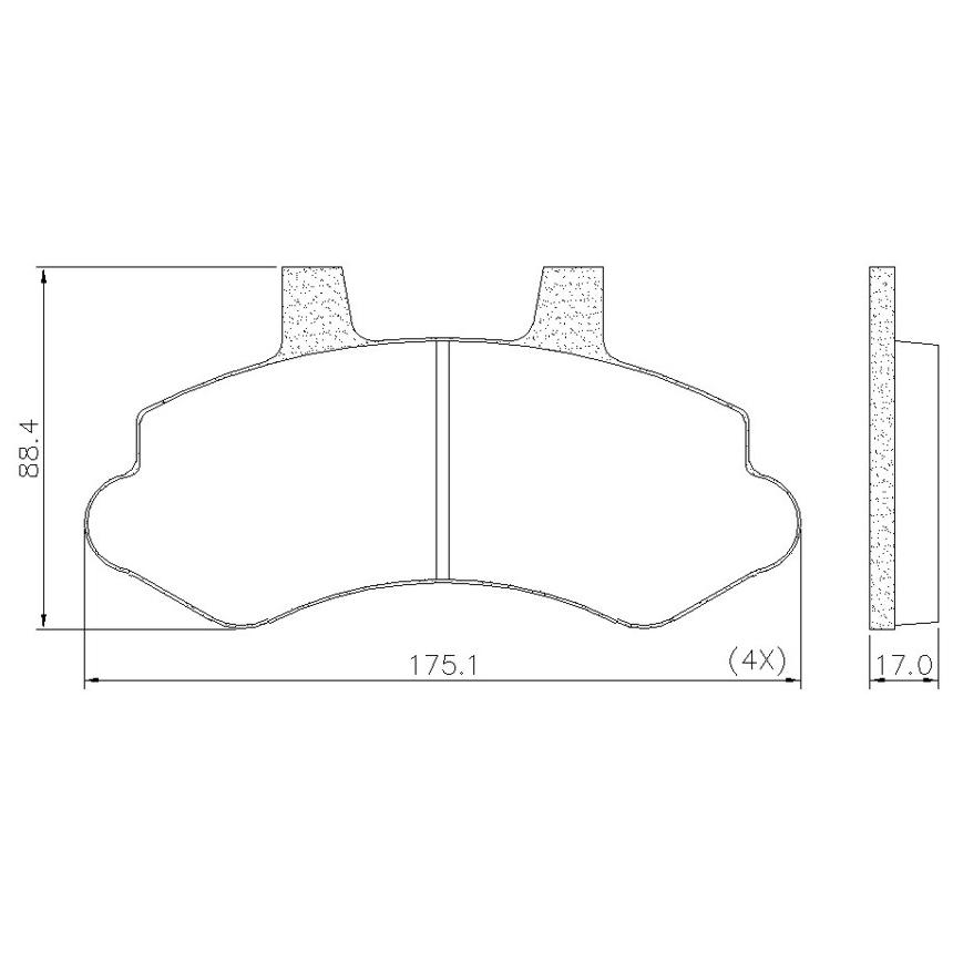 Pastilha de Freio Dianteira para Chevrolet Silverado - Fras-le - PD/113
