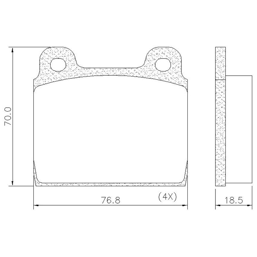 Pastilha de Freio Dianteira para Gurgel Carajas e Volkswagen Kombi - Fras-le - PD/13