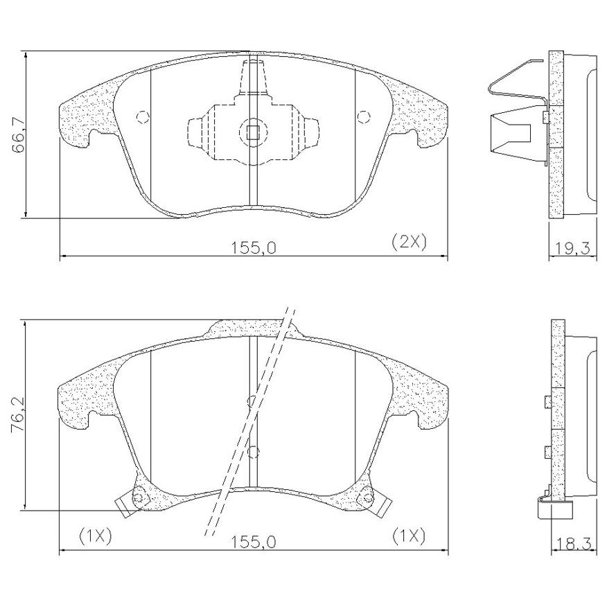 Pastilha de Freio Dianteira para Ford Fusion - Fras-le - PD/1432