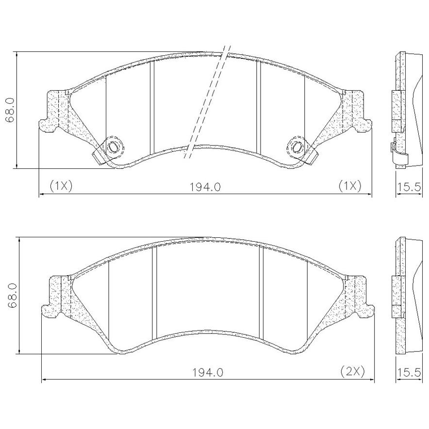 Pastilha de Freio Dianteira para Ford Ranger e Troller T4 - Fras-le - PD/1434