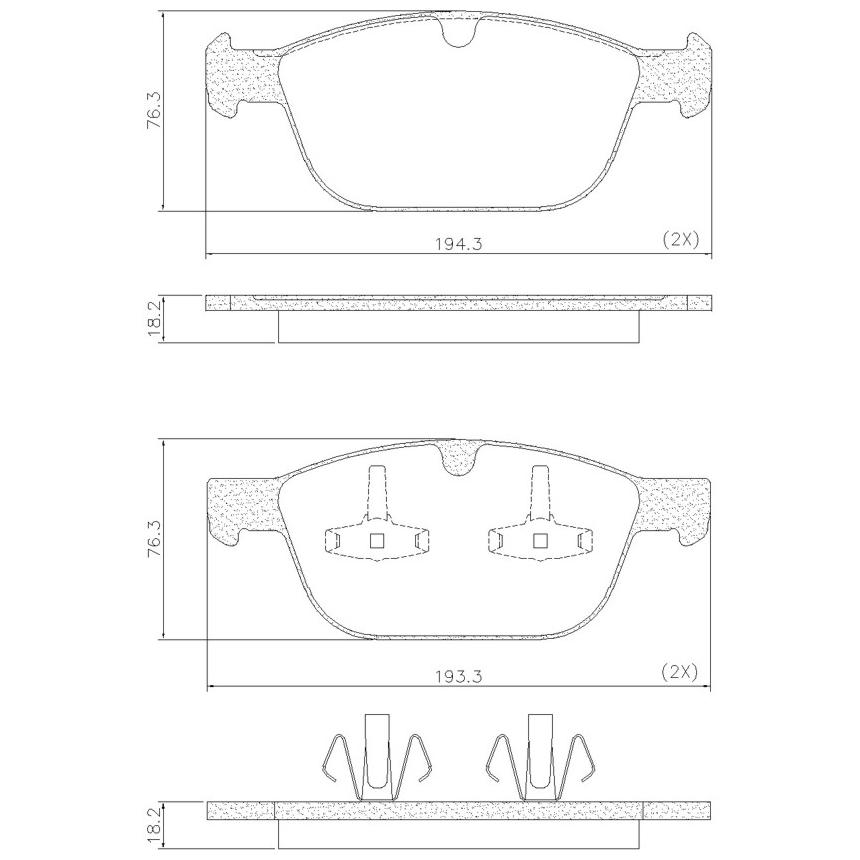 Pastilha de Freio Dianteira para Volvo XC60 - Fras-le - PD/1459