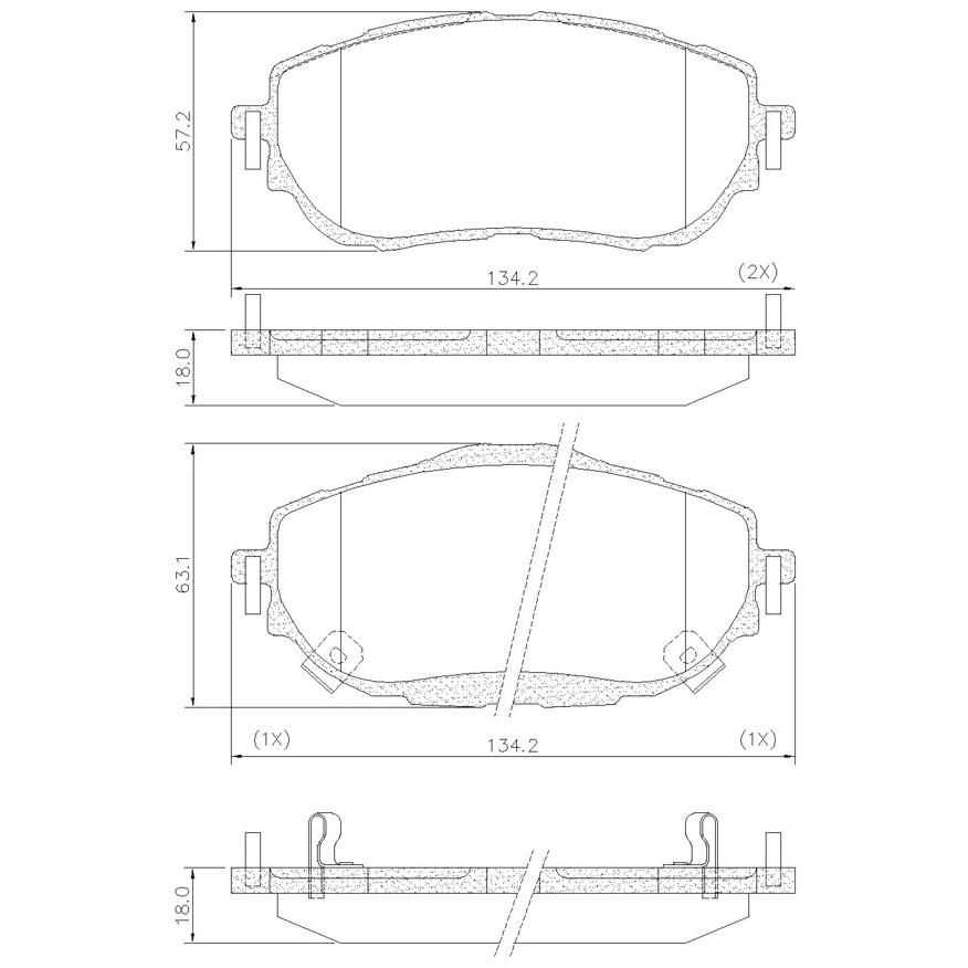 Pastilha de Freio Dianteira para Toyota Corolla - Fras-le - PD/1480