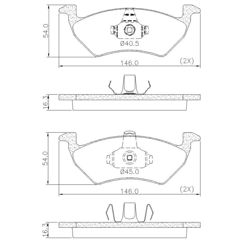 Pastilha de Freio Dianteira para Volkswagen Cross Up! e Up! - Fras-le - PD/1499