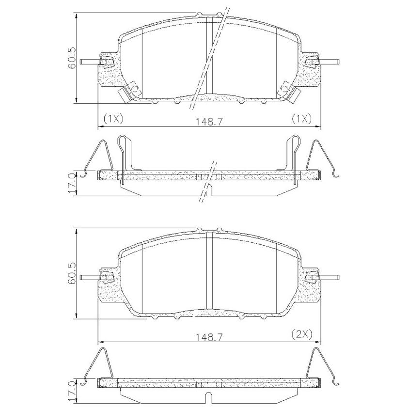 Pastilha de Freio Dianteira para Honda Civic - Fras-le - PD/1526