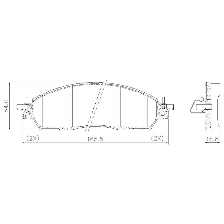Pastilha de Freio Dianteira para Nissan Frontier - Fras-le - PD/1539