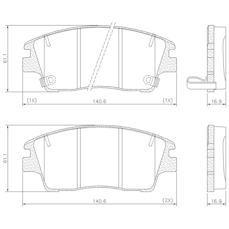 Pastilha de Freio Dianteira para Hyundai Tucson e KIA Sportage - Fras-le - PD/1589