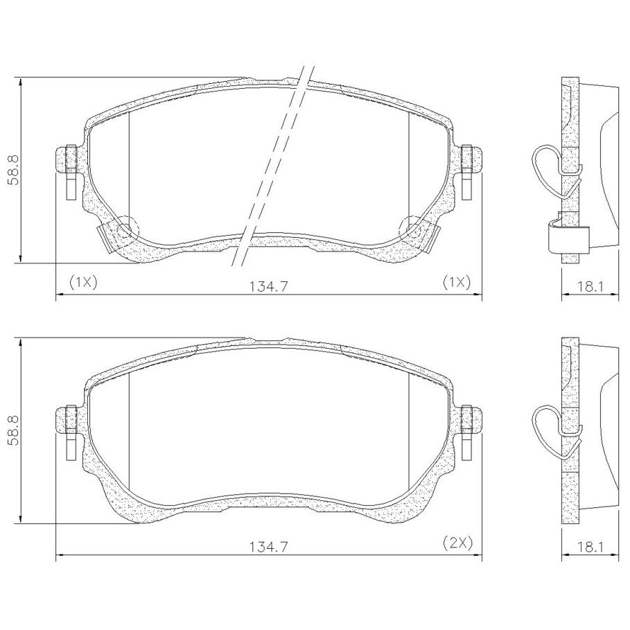 Pastilha de Freio Dianteira para Toyota Corolla - Fras-le - PD/2208