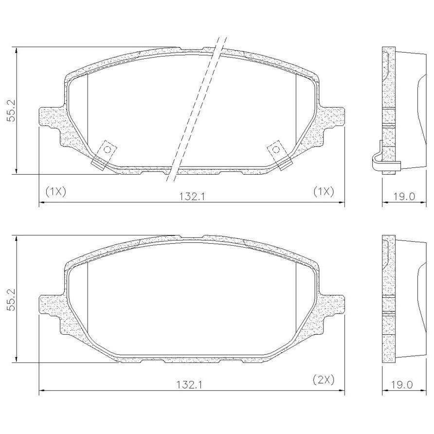 Pastilha de Freio Dianteira para Chevrolet Montana e Tracker - Fras-le - PD/2225
