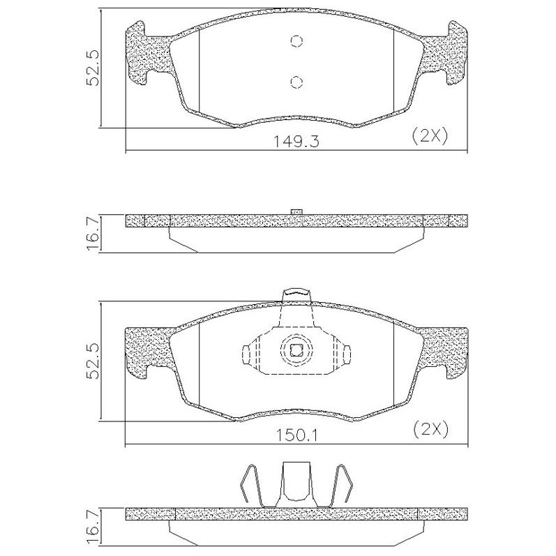 Pastilha de Freio Dianteira para Fiat Strada - Fras-le - PD/2226