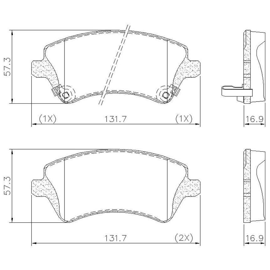 Pastilha de Freio Dianteira para Toyota Corolla e Fielder - Fras-le - PD/491