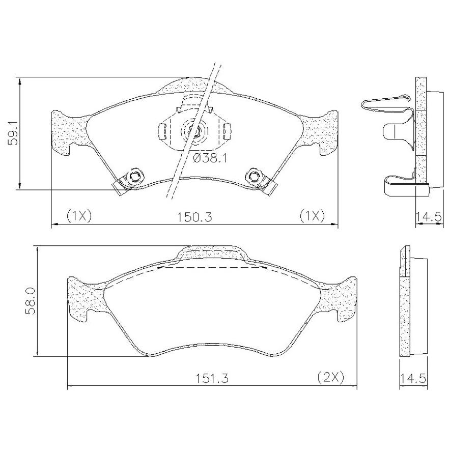 Pastilha de Freio Dianteira para Honda FIT - Fras-le - PD/503