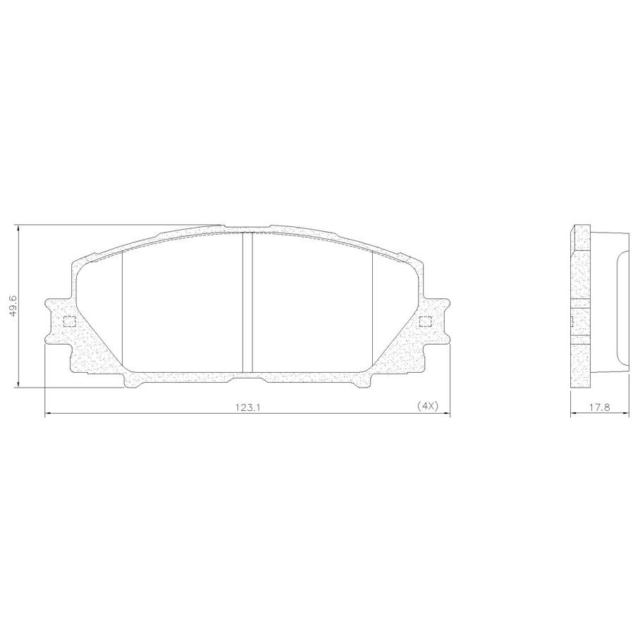 Pastilha de Freio Dianteira para Toyota Prius - Fras-le - PD/621
