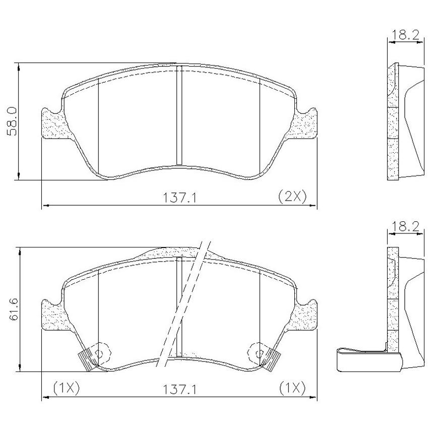 Pastilha de Freio Dianteira para Toyota Corolla e Fielder - Fras-le - PD/669