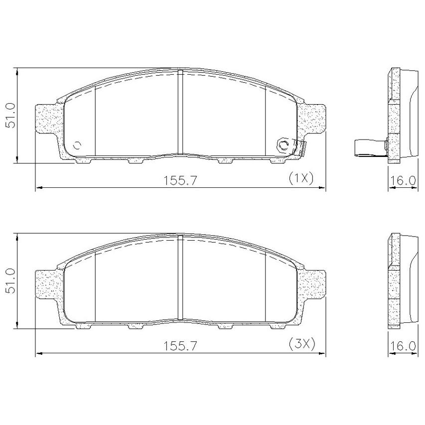 Pastilha de Freio Dianteira para Mitsubishi L200 e Pajero Dakar - Fras-le - PD/771