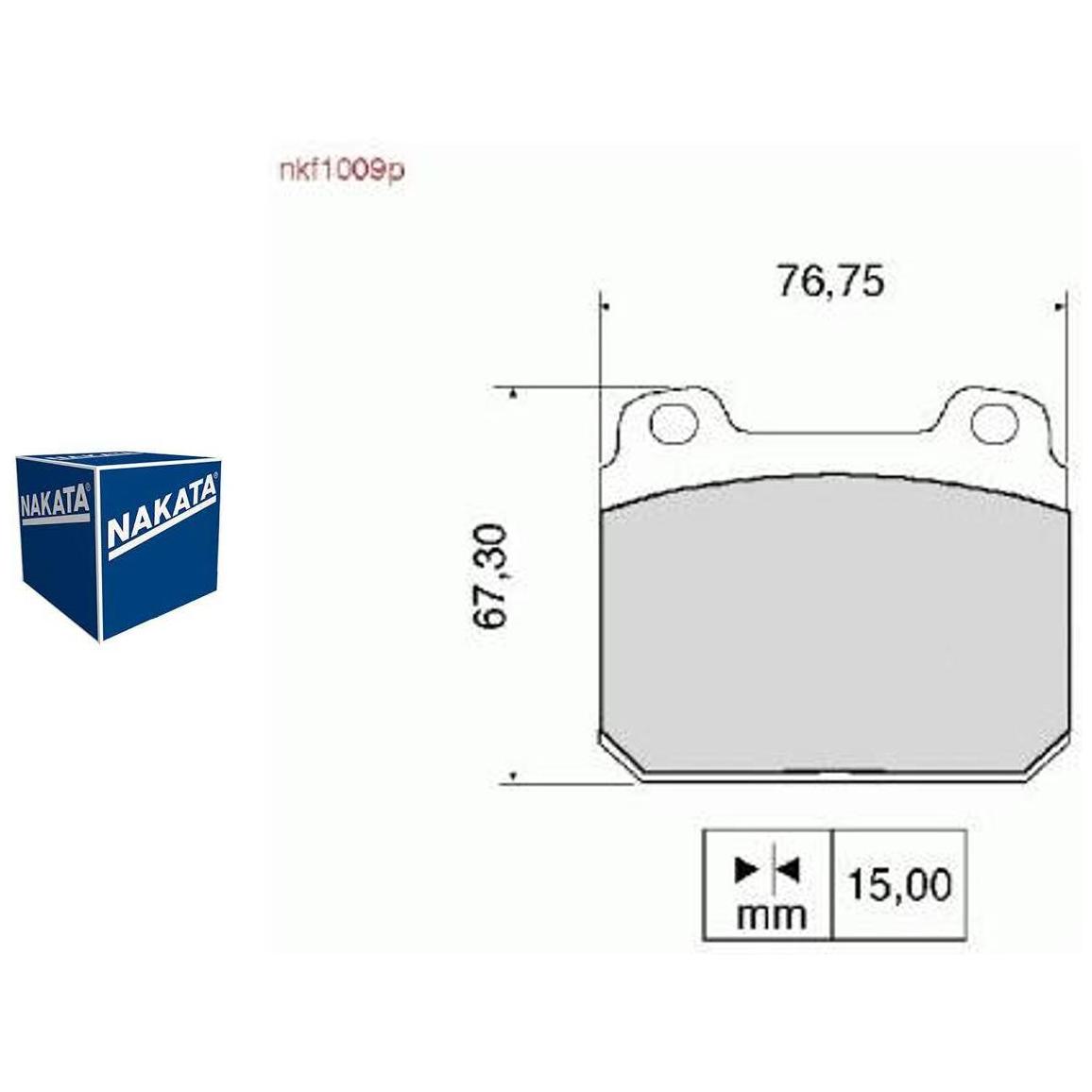 Pastilha de Freio Dianteira para Chevrolet Caravan - Nakata - NKF 1009P