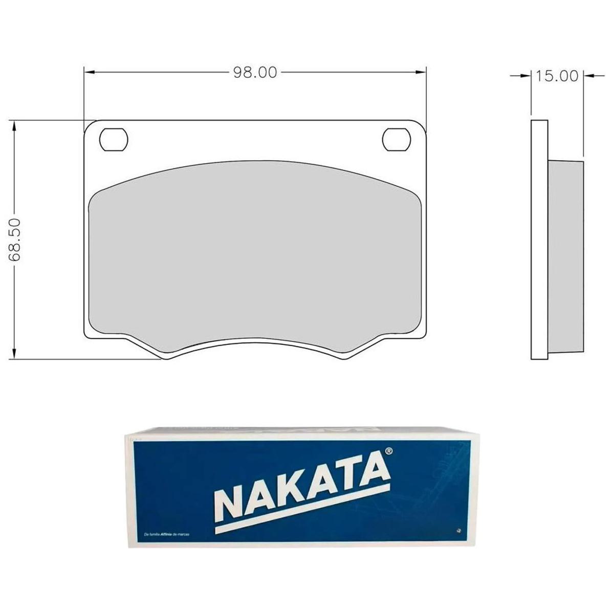 Pastilha de Freio Dianteira para Chevrolet Caravan - Nakata - NKF 1011P