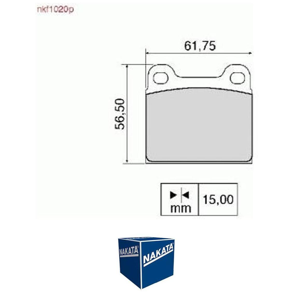 Jogo Pastilha de Freio Dianteira - Nakata - NKF 1020P