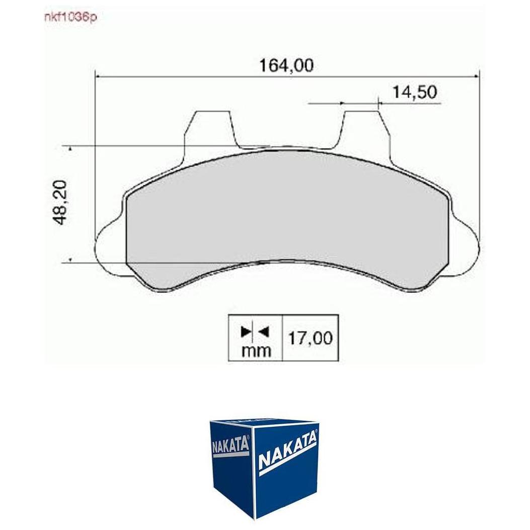 Pastilha de Freio Dianteira para Chevrolet Silverado e Ford F-1000 - Nakata - NKF 1036P