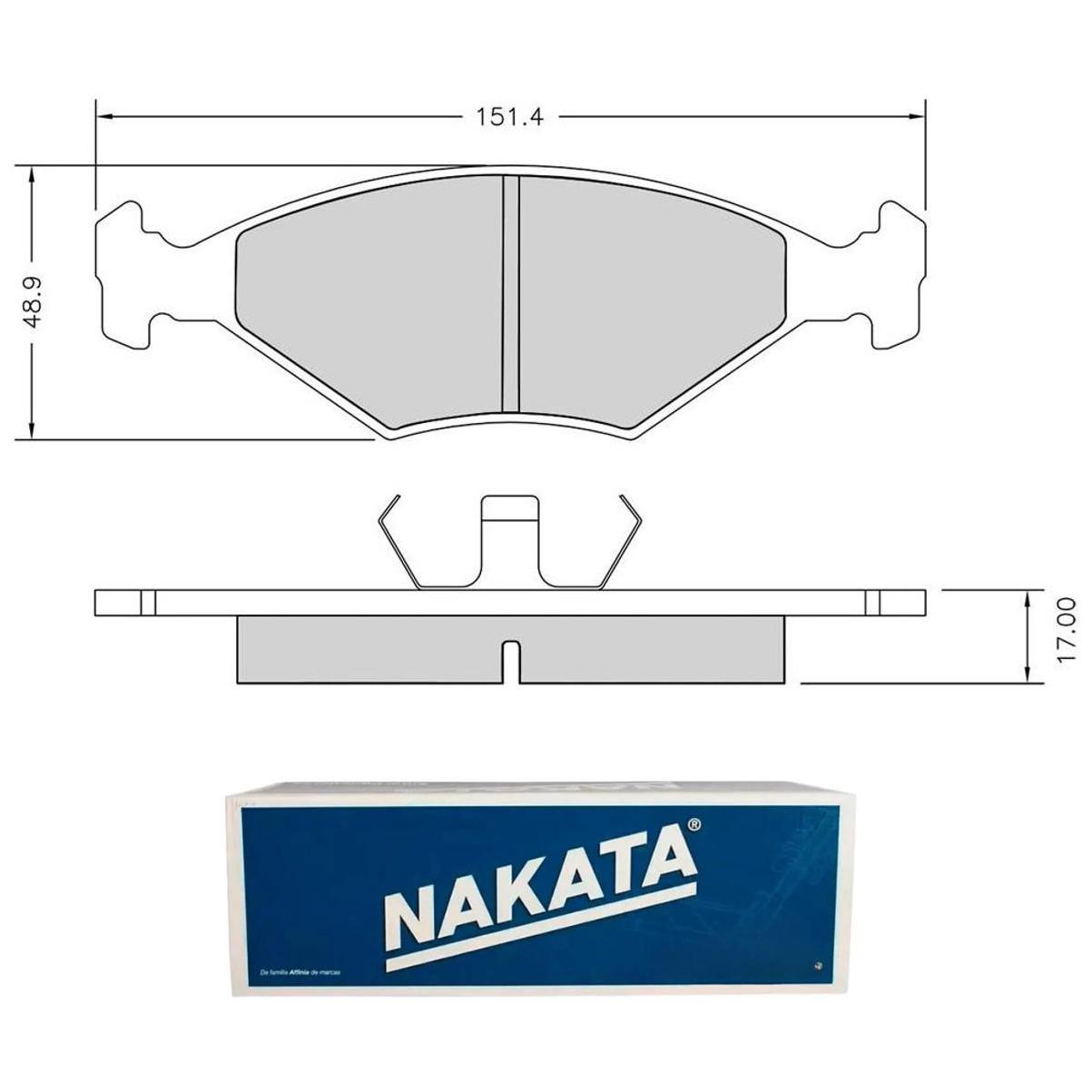 Pastilha de Freio Dianteira para Fiat Fiorino - Nakata - NKF 1049P