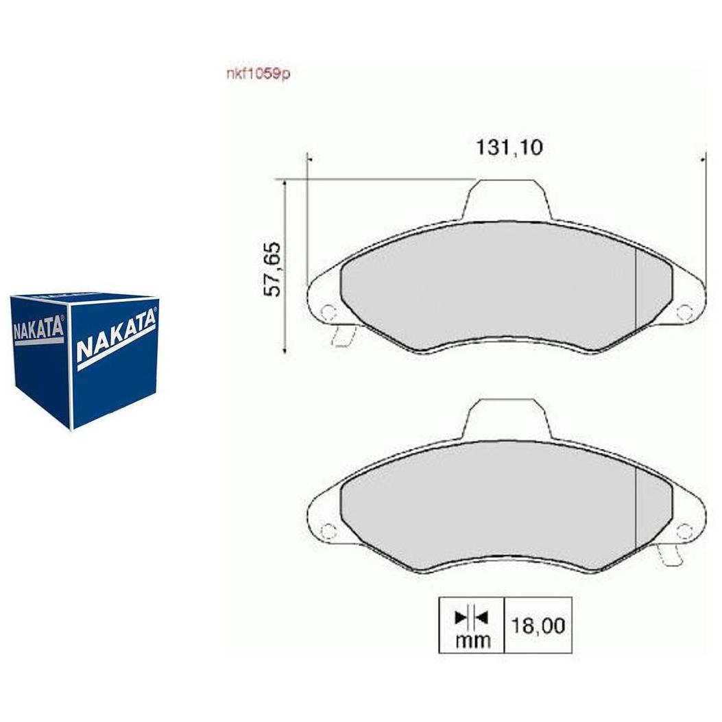 Pastilha de Freio Dianteira para Ford Escort - Nakata - NKF 1059P