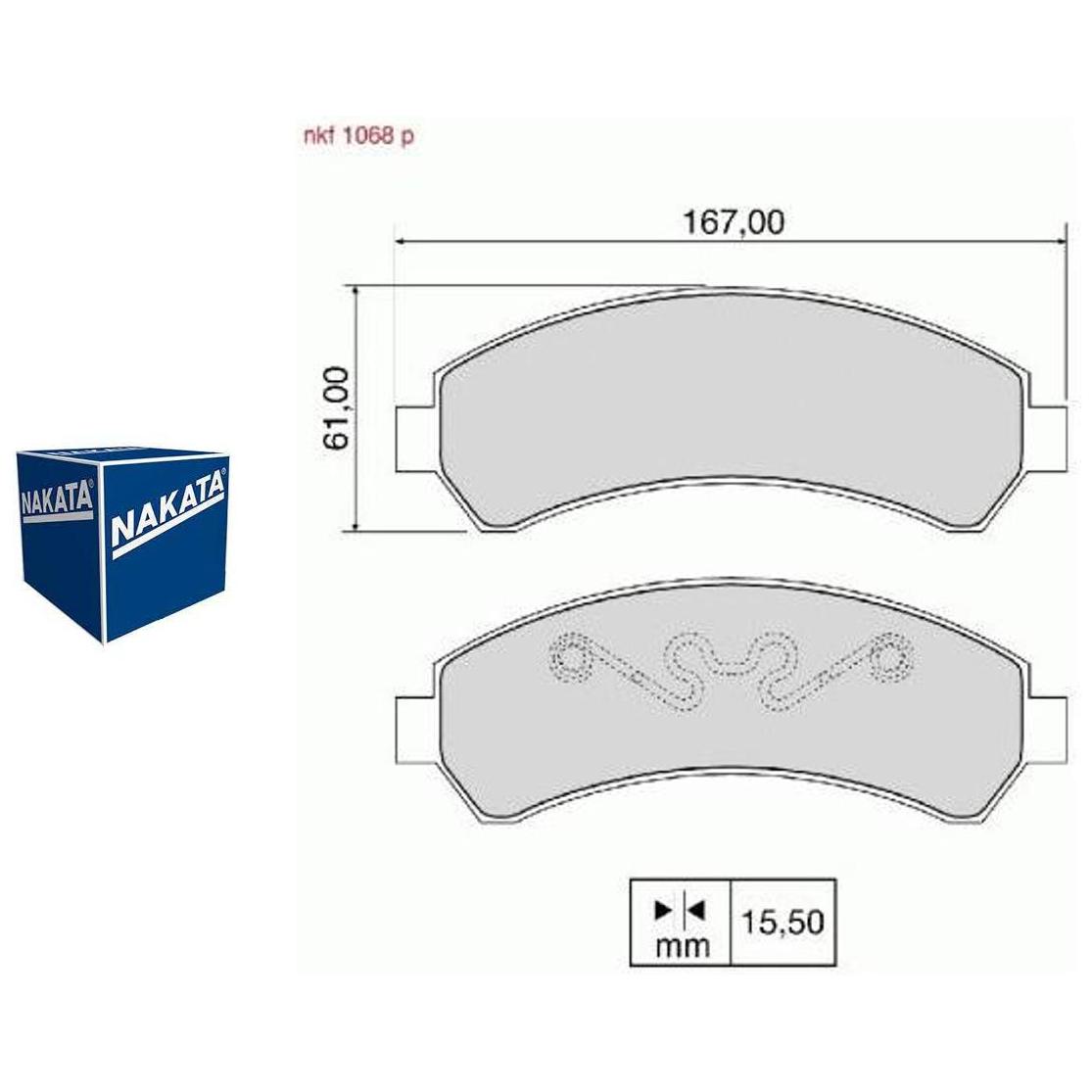 Pastilha de Freio Dianteira para Chevrolet S10 - Nakata - NKF 1068P
