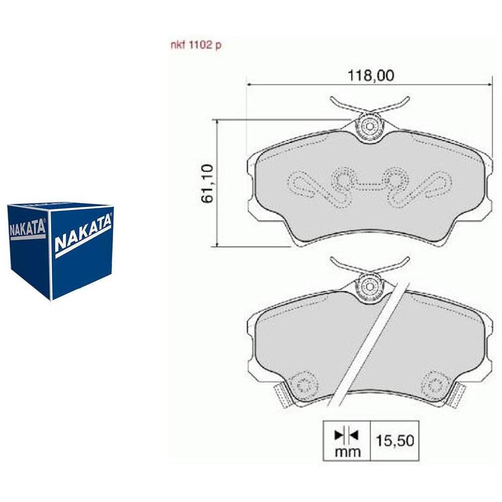 Pastilha de Freio Dianteira para Honda Civic - Nakata - NKF 1102P