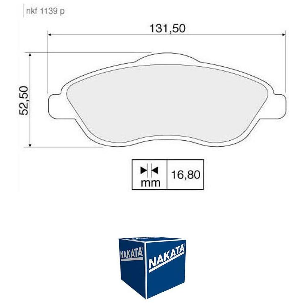 Pastilha de Freio Dianteira para Chevrolet Montana - Nakata - NKF 1139P