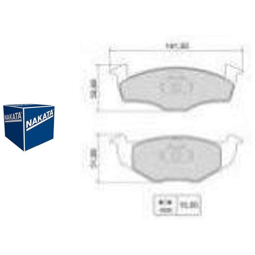 Pastilha de Freio Dianteira para Volkswagen FOX - Nakata - NKF 1150P