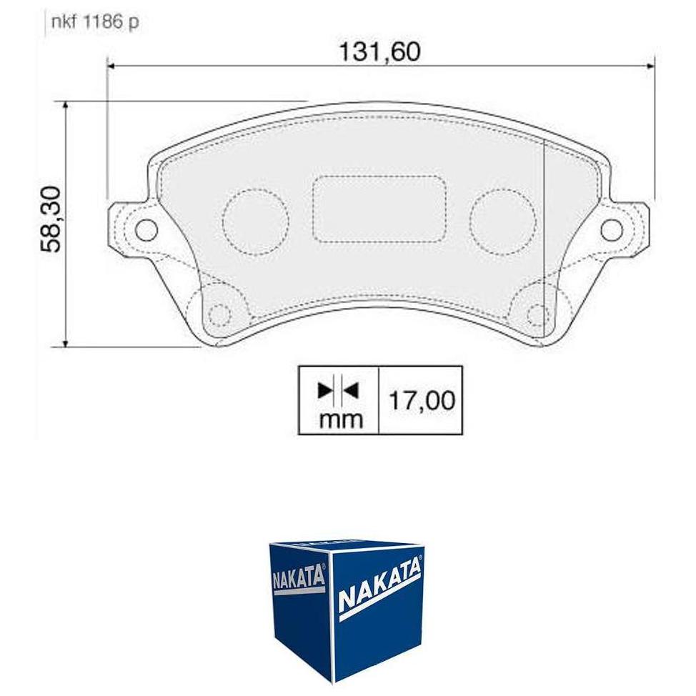 Pastilha de Freio Dianteira para Toyota Corolla - Nakata - NKF 1186P