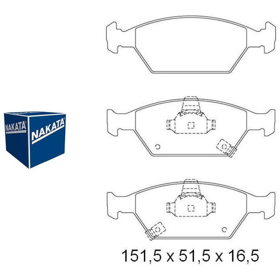 Pastilha de Freio Dianteira para Honda Civic e FIT - Nakata - NKF 1251P