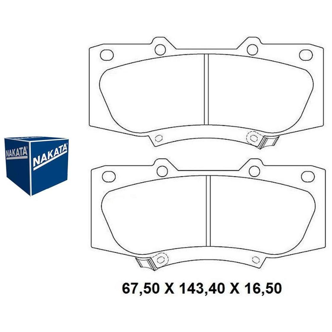 Pastilha de Freio Dianteira para Toyota Hilux - Nakata - NKF 1315P
