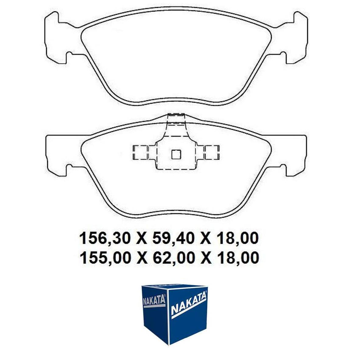 Pastilha de Freio Dianteira para Fiat Linea - Nakata - NKF 1342P
