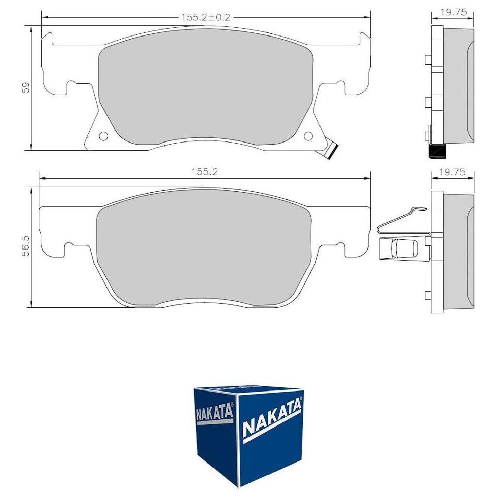 Pastilha de Freio Dianteira para Chevrolet Cruze e Cruze Sport6 - Nakata - NKF 1362P