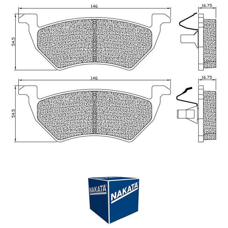 Pastilha de Freio Dianteira para Volkswagen Up! - Nakata - NKF 1367P