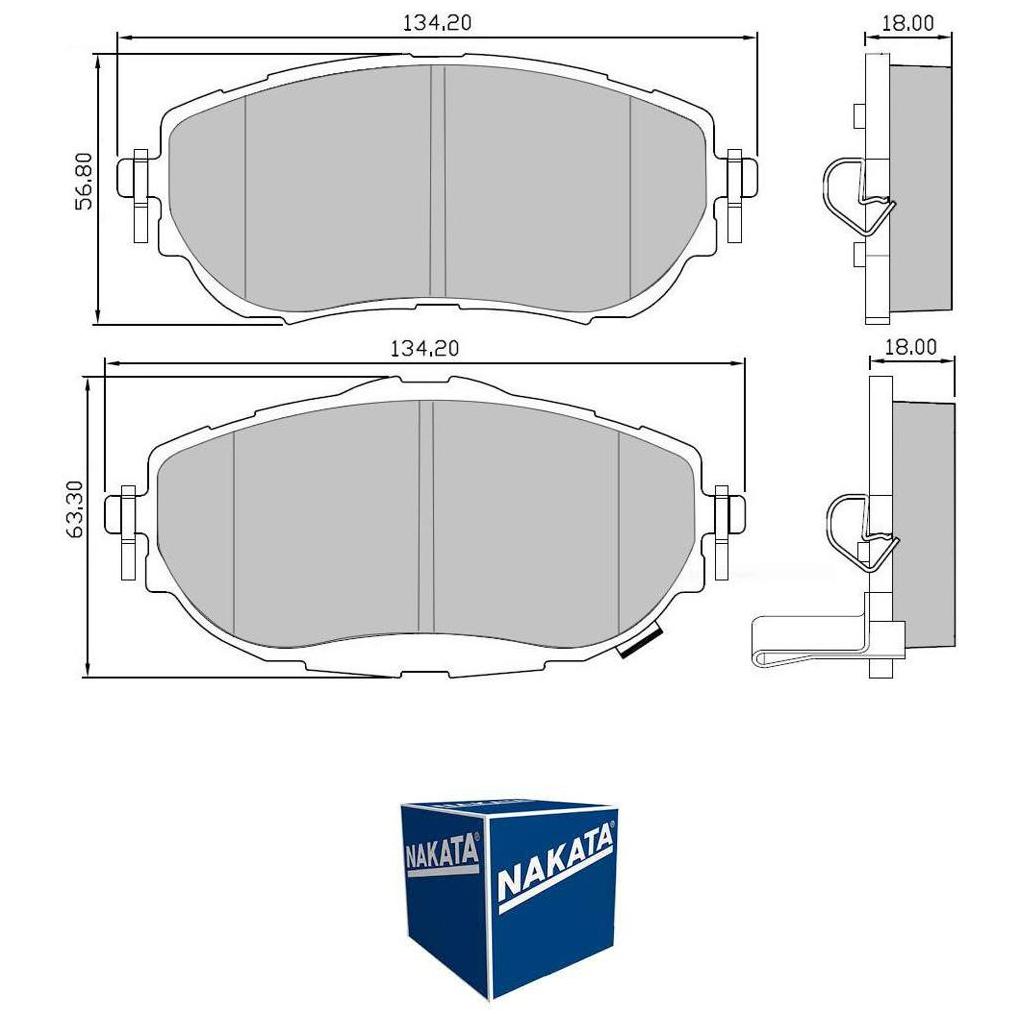 Pastilha de Freio Dianteira para Toyota Corolla - Nakata - NKF 1389P
