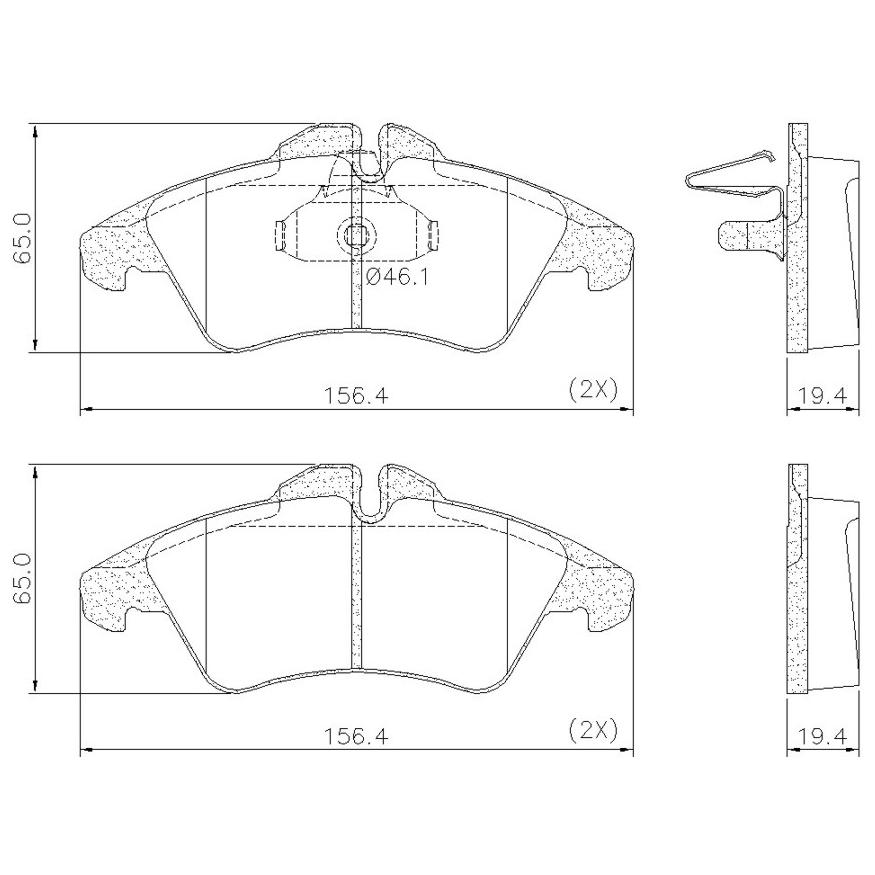 Pastilha de Freio para Mercedes-Benz Sprinter 311 e Sprinter 313 - Fras-le - PD/417