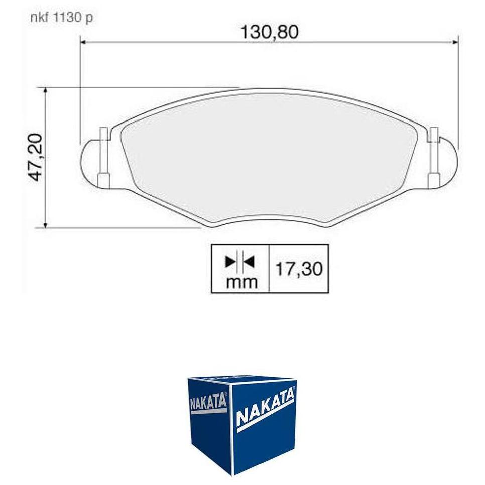 Pastilha de Freio para Peugeot 206 - Nakata - NKF 1130P