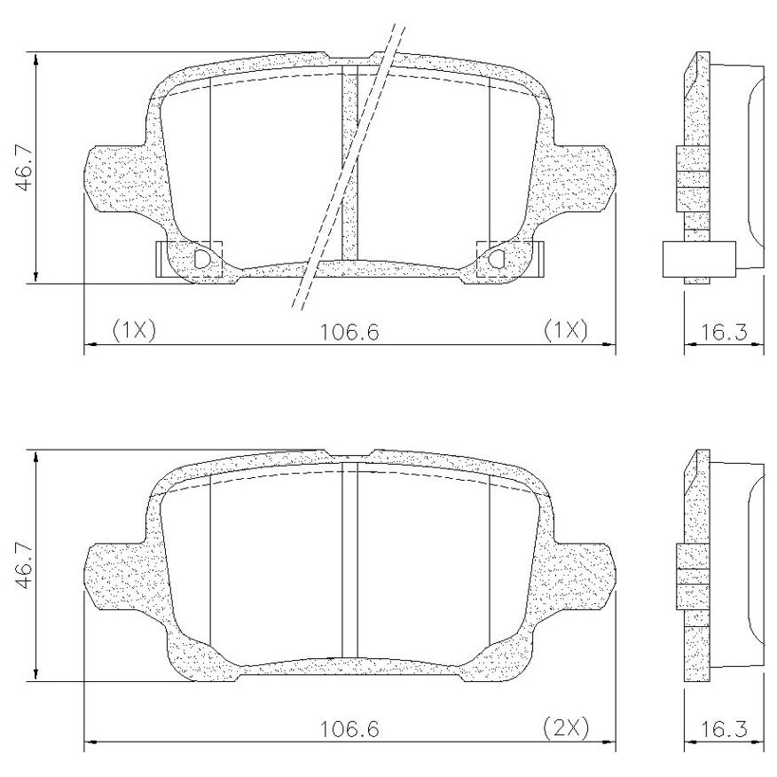 Pastilha de Freio Traseiro para Chevrolet Cruze e Cruze Sport6 - Fras-le - PD/1549