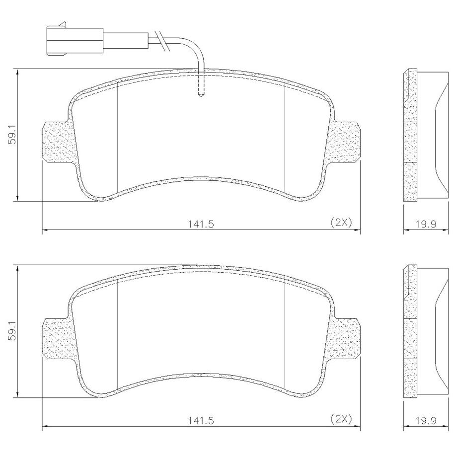 Pastilha de Freio Traseiro para Fiat Ducato - Fras-le - PD/1590-A