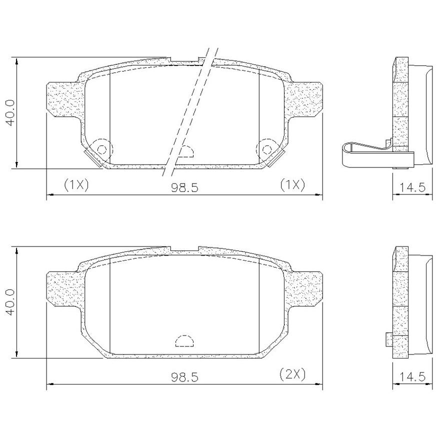 Pastilha de Freio Traseiro para Suzuki S-Cross e Vitara - Fras-le - PD/1614