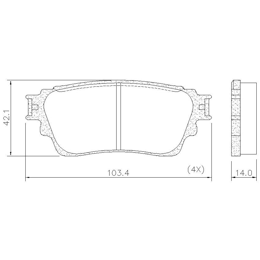 Pastilha de Freio Traseiro para Mitsubishi Eclipse Cross - Fras-le - PD/1644