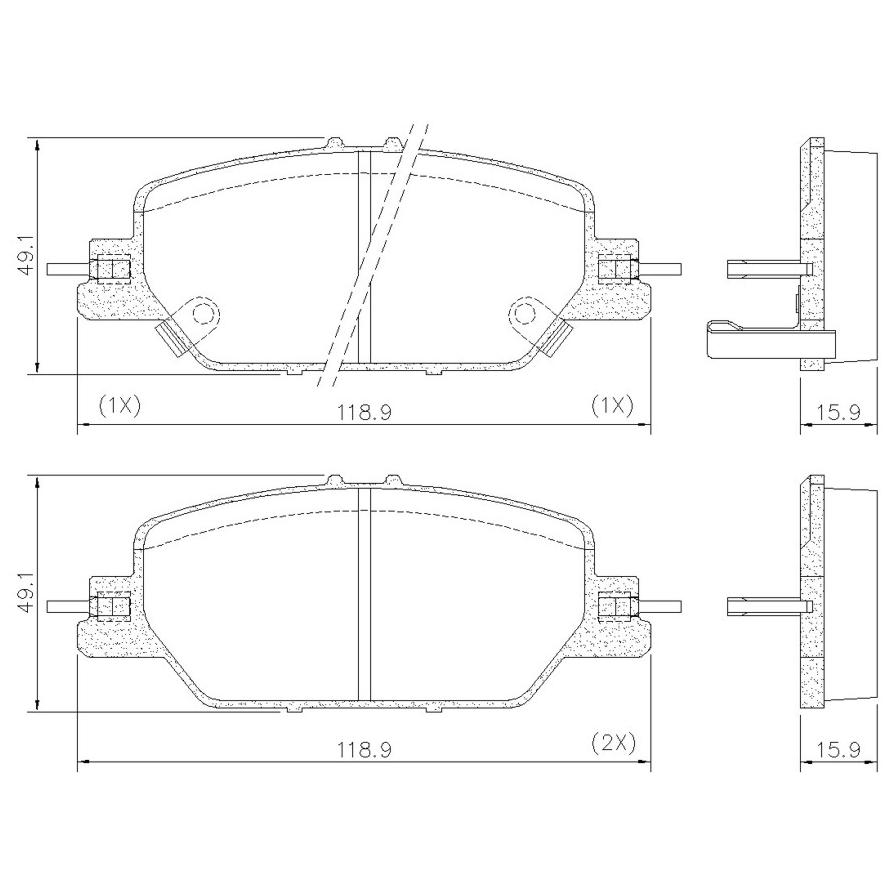 Pastilha de Freio Traseiro para Honda CR-V - Fras-le - PD/1671